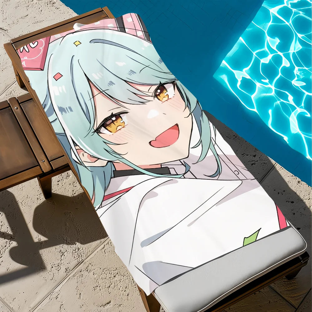 Anime Quick-Dry Beach Towel – Soft Pool Towel for Travel & Gym Anime Beach Towel Peaceful Pleasures Health and Wellness
