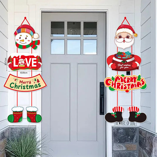 Christmas Porch Decor Door Hanging Home Outdoor Hanger Year Party Peaceful Pleasures Health and Wellness