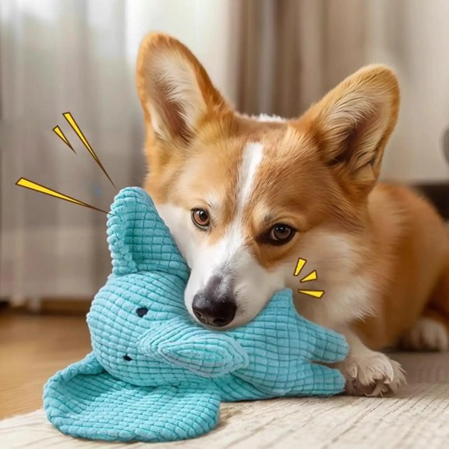 Squeaky Plush Dog Toy – Interactive Puppy Chew Doll