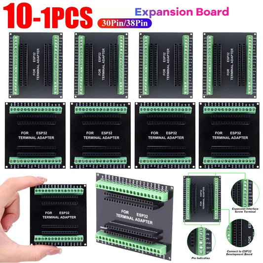 1-10PC Expansion Board for ESP32 CP2102 NodeMCU-32S Lua 30/38Pin GPIO 1 Into 2 Dual Core CPU GPIO WiFi Bluetooth Low Power Modul Peaceful Pleasures Health and Wellness