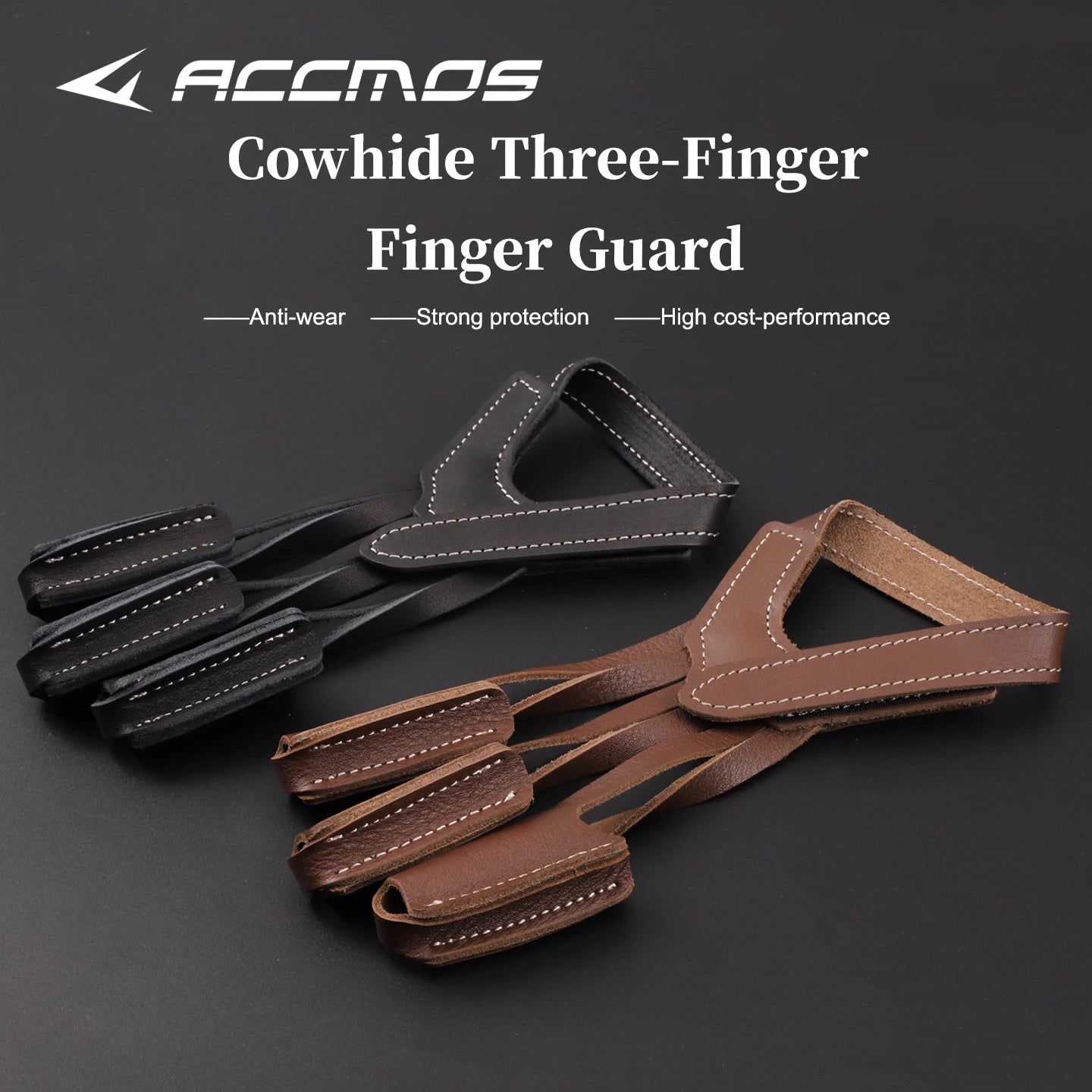 Three-finger Finger Guard Leather Protection Glove Archery Equipment