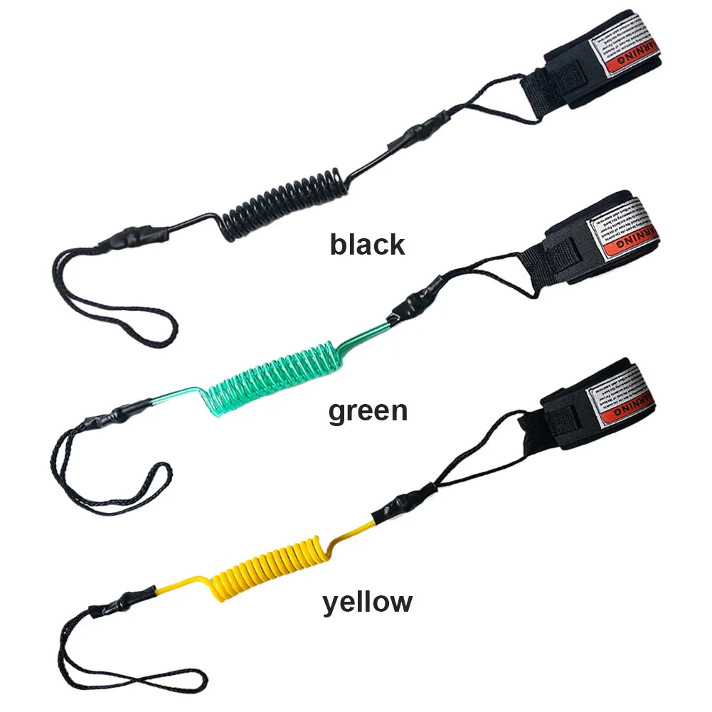Premium TPU Coiled Bodyboard Leash – Ankle Strap for SUP Peaceful Pleasures Health and Wellness