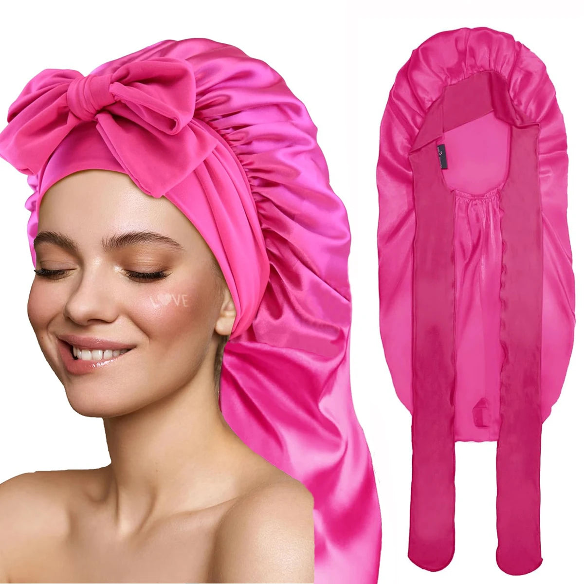 Extra Large Satin Bonnet for Natural & Curly Hair | Sleep Cap