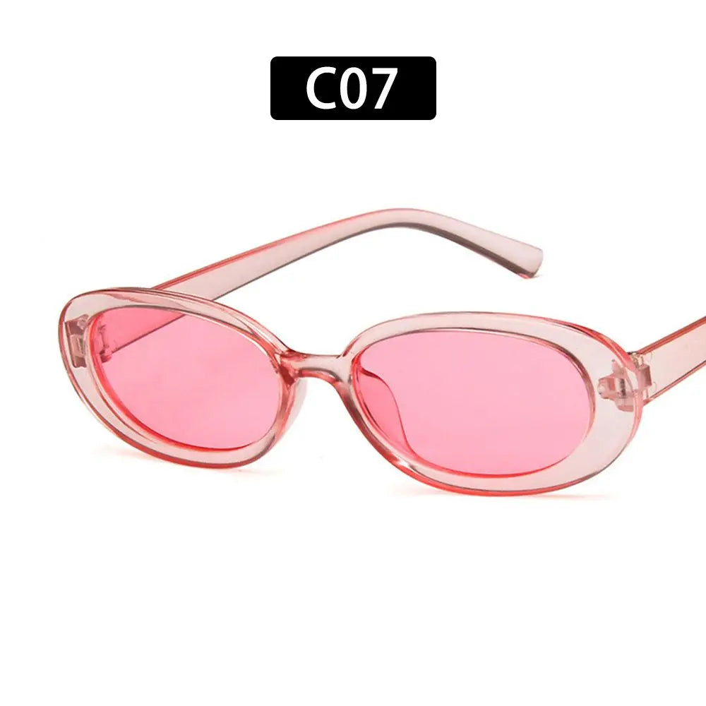 Vintage UV400 Oval Sunglasses – Women's Fashion Shades