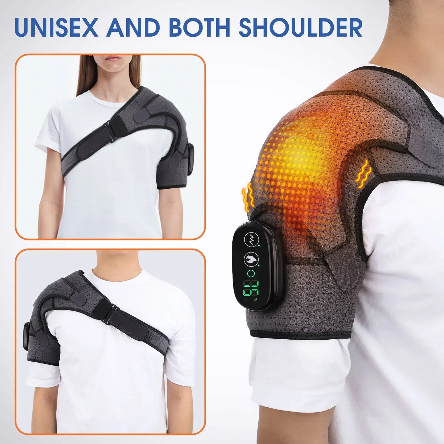 Electric Heated Shoulder Wrap – LED Warming Massage Shawl