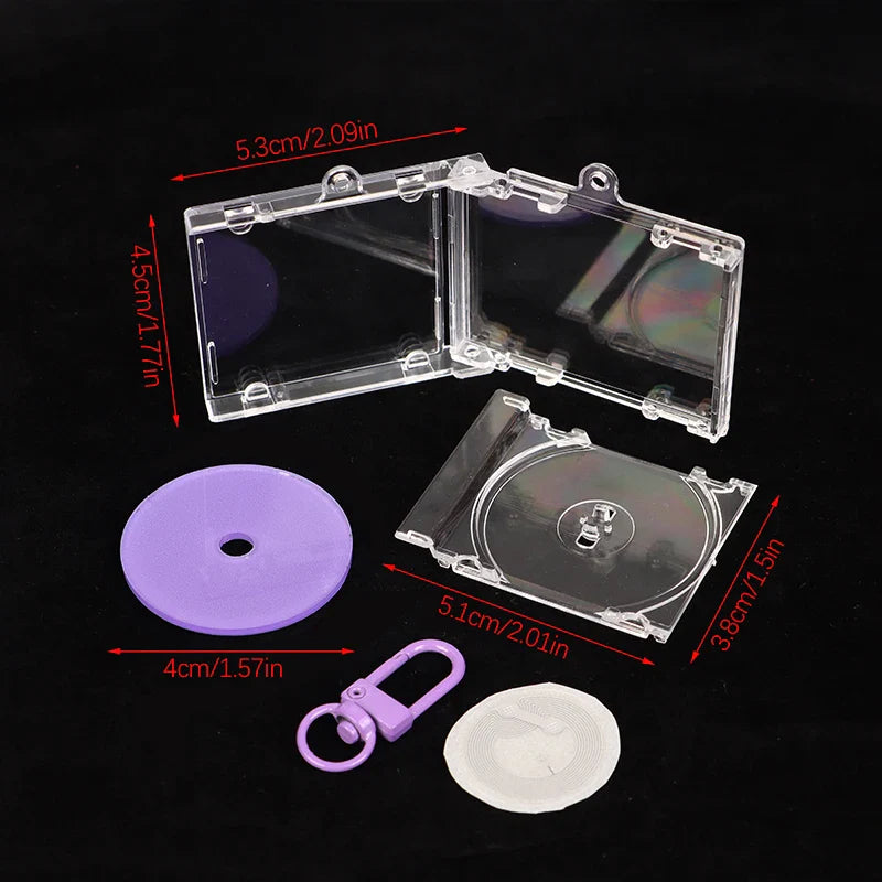 DIY Mini CD Case Keychain Pendant | Blank Album Cover Charm