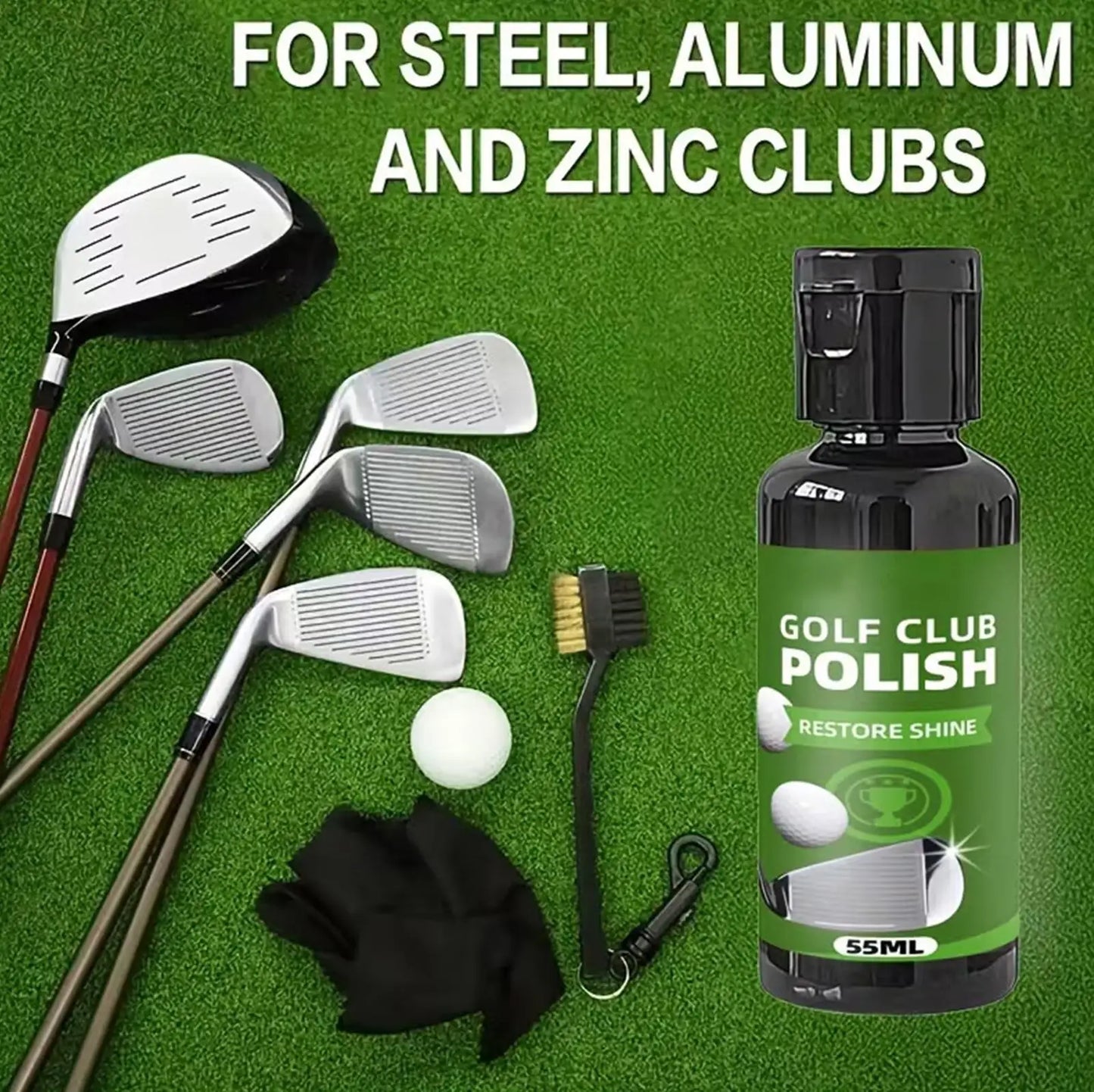 Golf Club Polish & Rust Remover Kit 55ml with Sponge