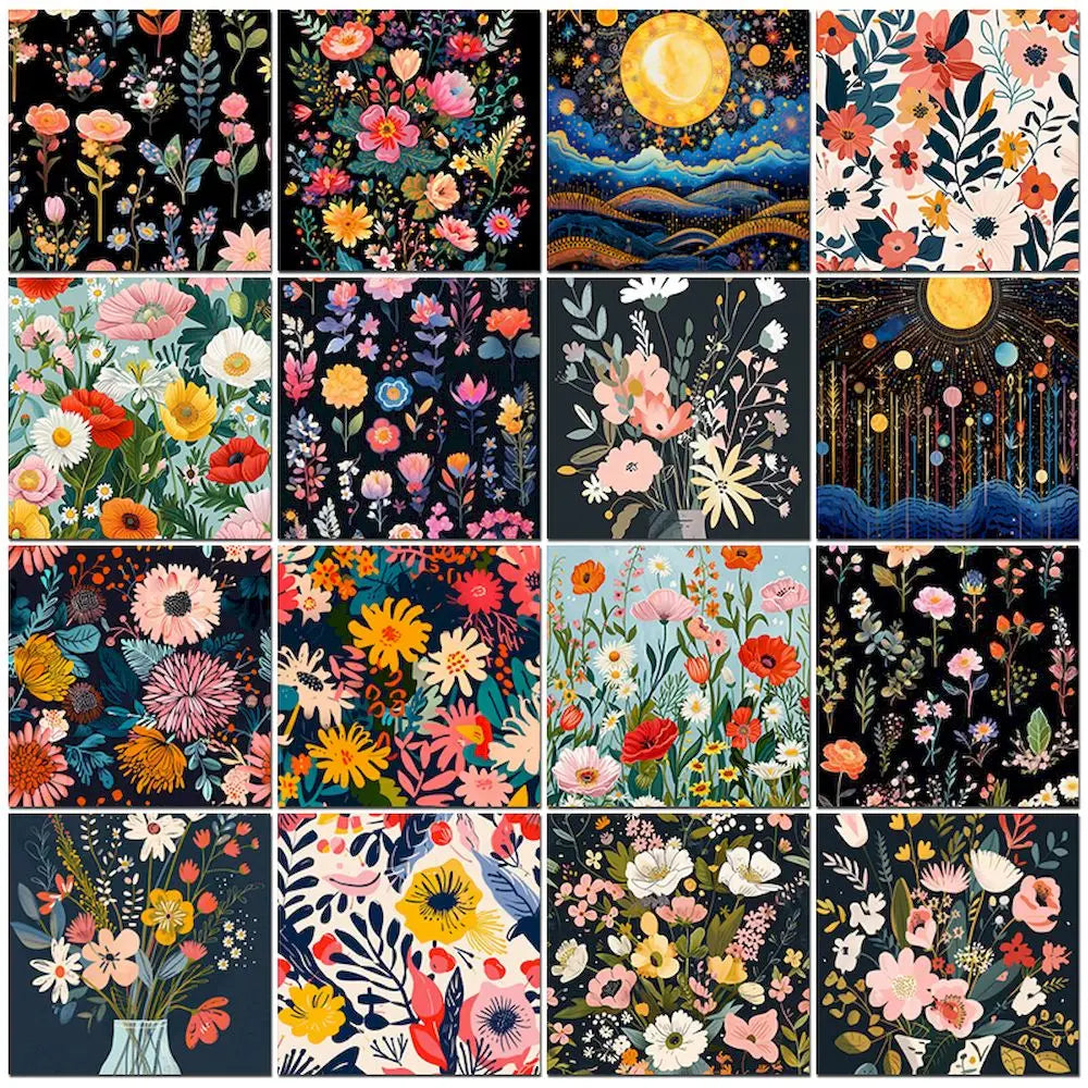 PhotoCustom Painting Paints By Numbers,For Beginner,Simple,Art,Handmade,Simple Flowers,Art Supplies,Digital,On Canvas,Home Decor Peaceful Pleasures Health and Wellness