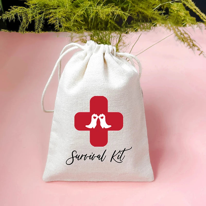 5pc Bachelorette Hangover Survival Kit Bags | Hen Party Gifts