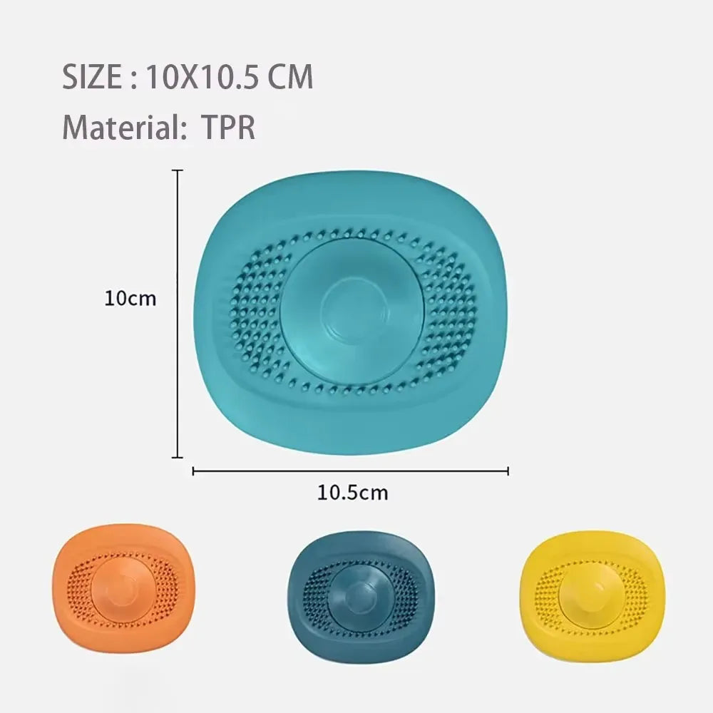 Silicone Anti-blocking Bathtub Plug Bathroom Floor Drain Shower Sink