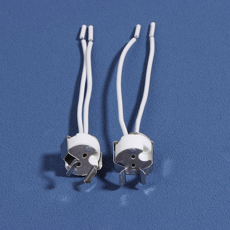 3-Pack MR16 GU5.3 Ceramic Lamp Holder Socket with Wire 250V