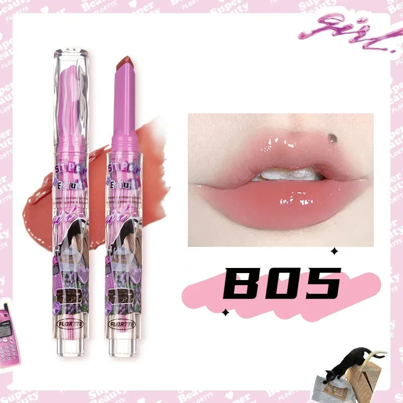 FLORTTE Mirror Glass Lip Gloss | Heart Shape Moisturizing Tint