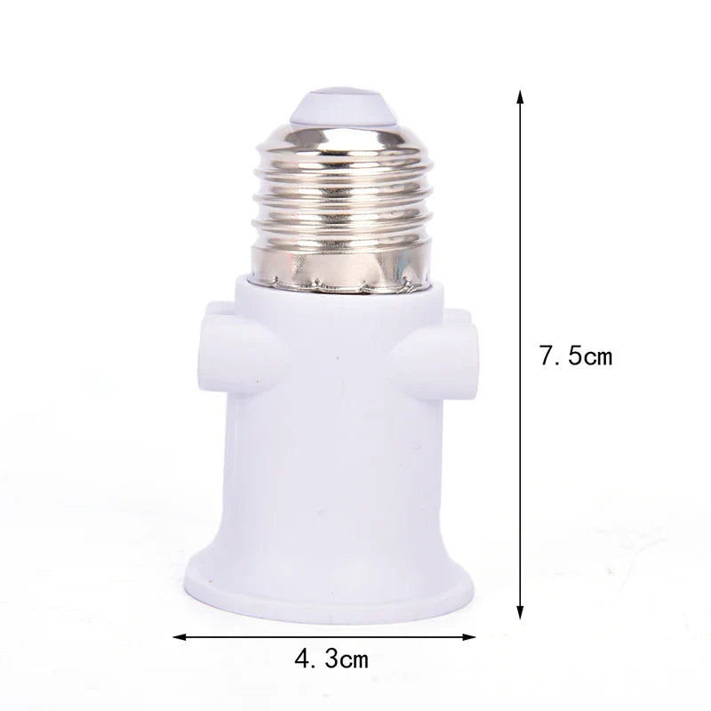 PBT Fireproof E27 Lamp Holder Adapter Socket with EU Plug