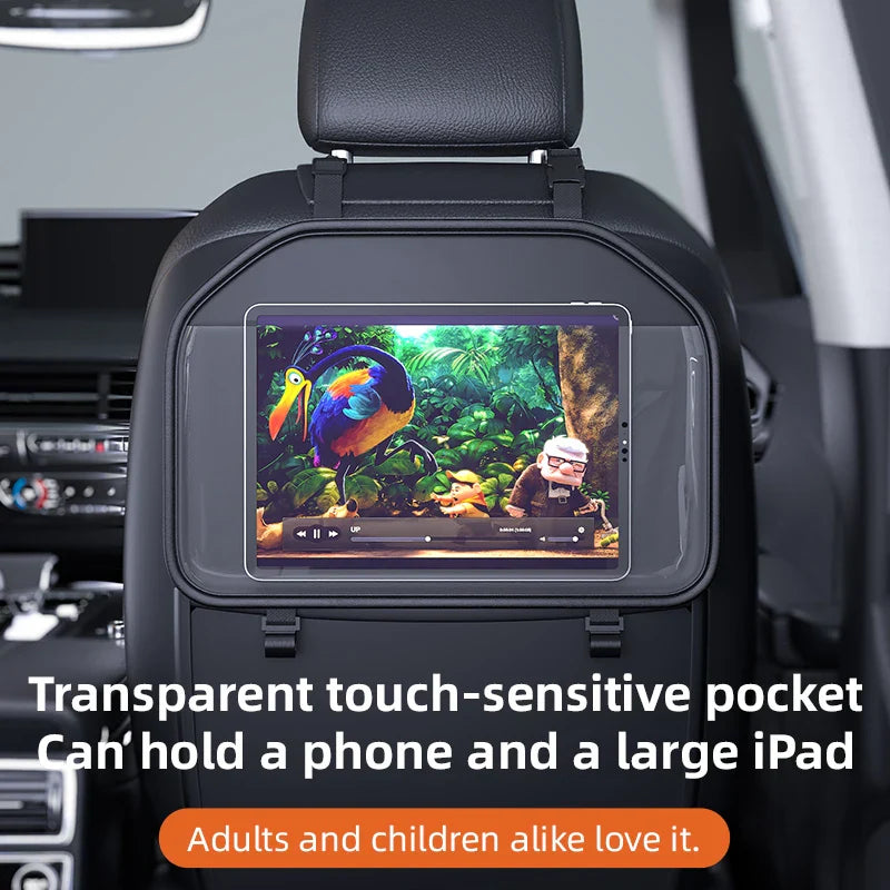 Car Seat Back Organizer & Tablet Holder | PU Leather