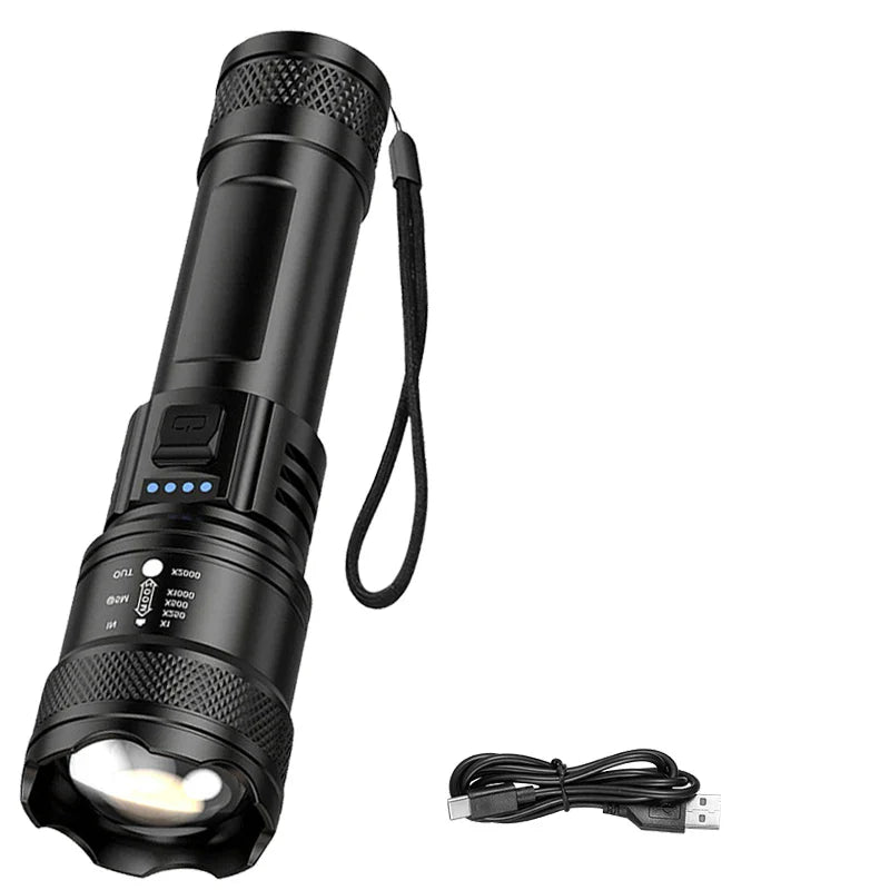 ZHIYU Super Bright USB Rechargeable LED Tactical Flashlight