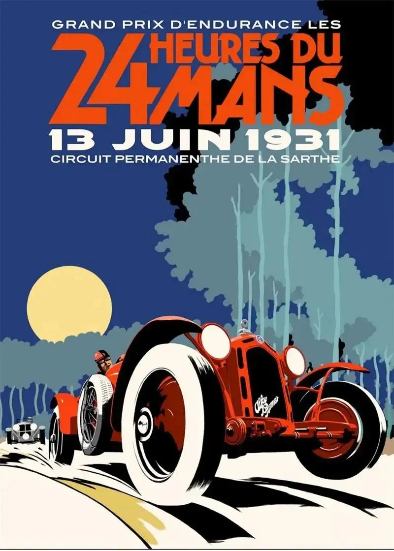 F1 Le Mans Race Car Canvas Wall Art | Formula Grand Prix Print