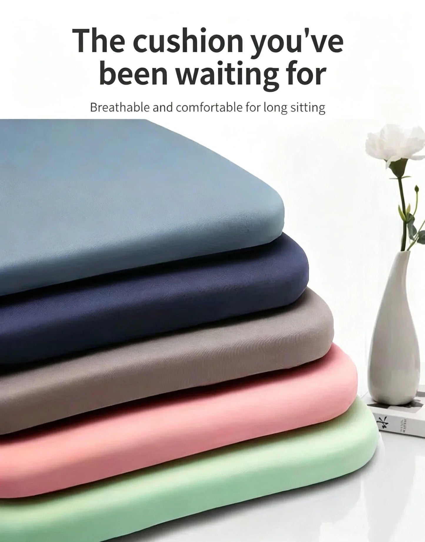 Thick Foam Seat Cushion – Soft Office & Car Chair Pad
