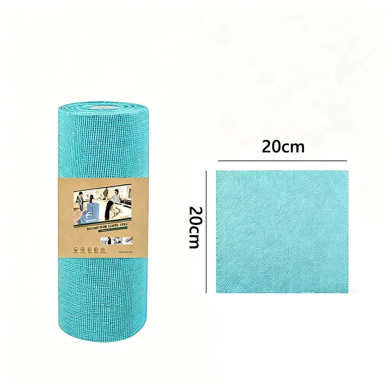 Tearable Cleaning Towel Roll – Reusable Absorbent Wipes (20 Sheets)