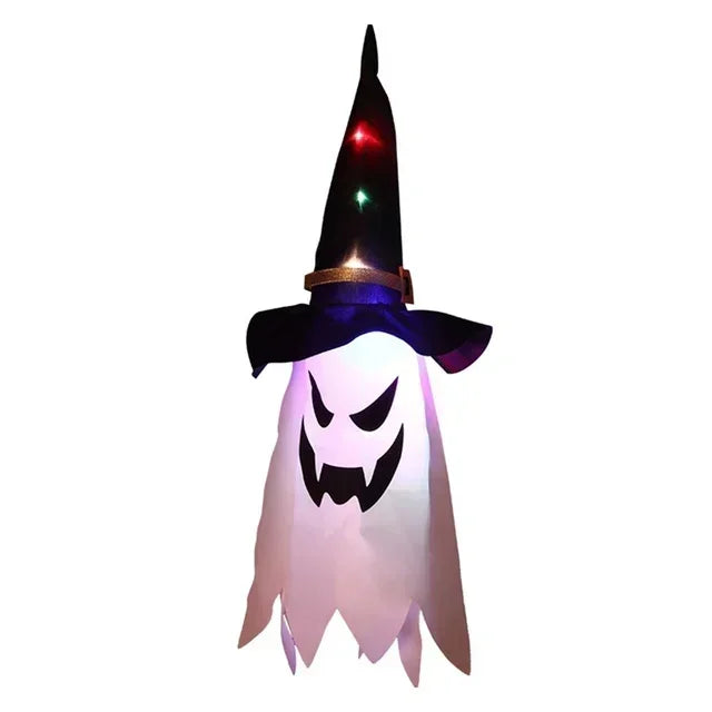 LED Ghost Hanging Lamp Halloween Spooky Decor Haunted House Indoor