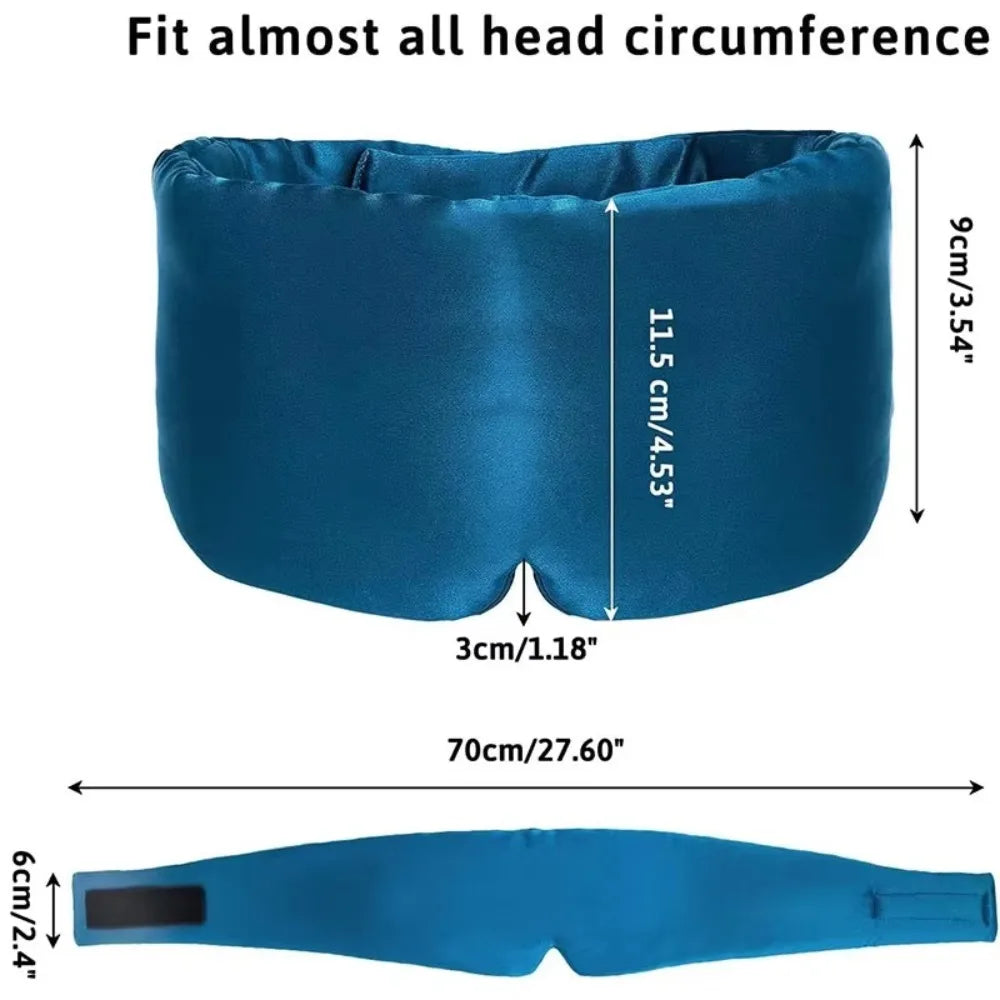 Mulberry Silk Sleeping Mask Eyepatch Blocking Light Eyemask Eyeshade Soft Padded Slaapmasker Travel Sleeping Aid for Sleep Patch Peaceful Pleasures Health and Wellness