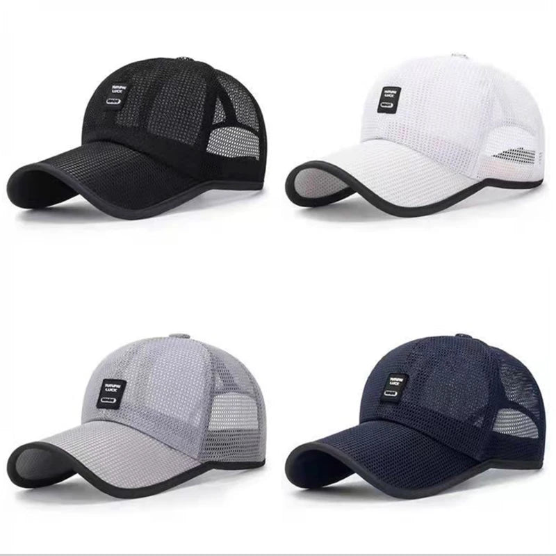 Visors Men Mesh Baseball Caps Sun Shield Cap Outdoor Sports Net Hats For Male Breathable Individuality Men's Hats Peaceful Pleasures Health and Wellness