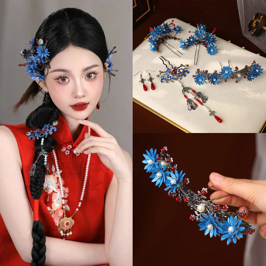 Qing-Dynasty Inspired Bridal Hairpin For Chinese Wedding Dress With Eco-Friendly Material And Anti-Slip Design Peaceful Pleasures Health and Wellness