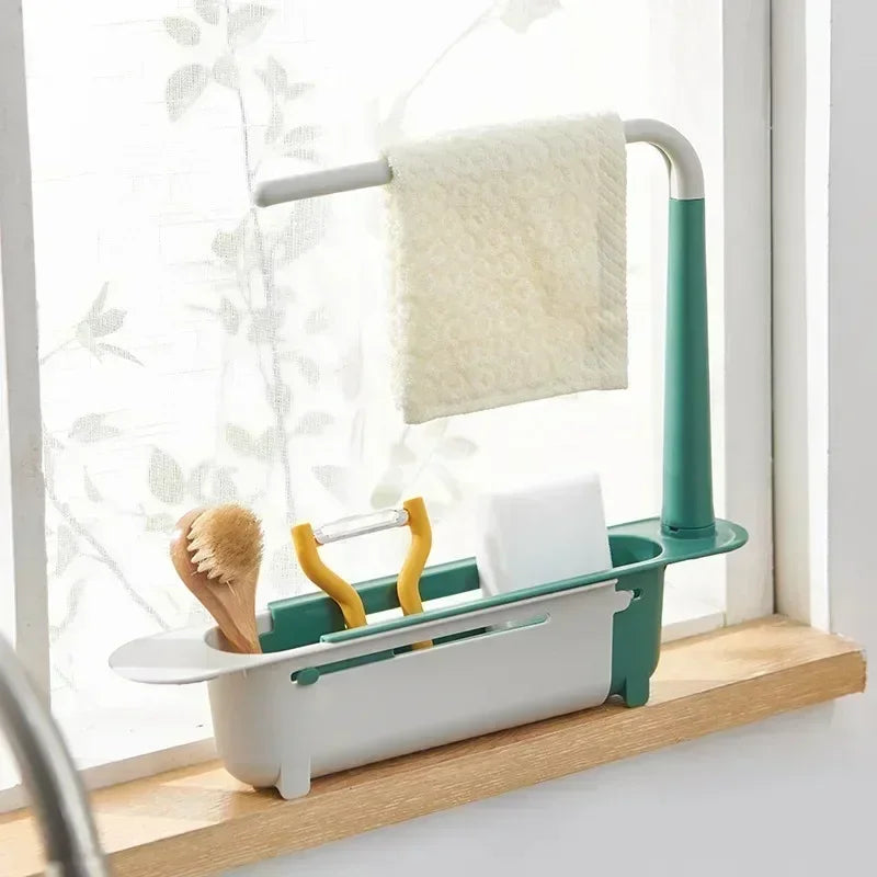 New Sink Drain Rack Storage Basket Kitchen Gadgets Telescopic Sink Shelf Sinks Organizer Soap Sponge Holder Accessories Tool Peaceful Pleasures Health and Wellness