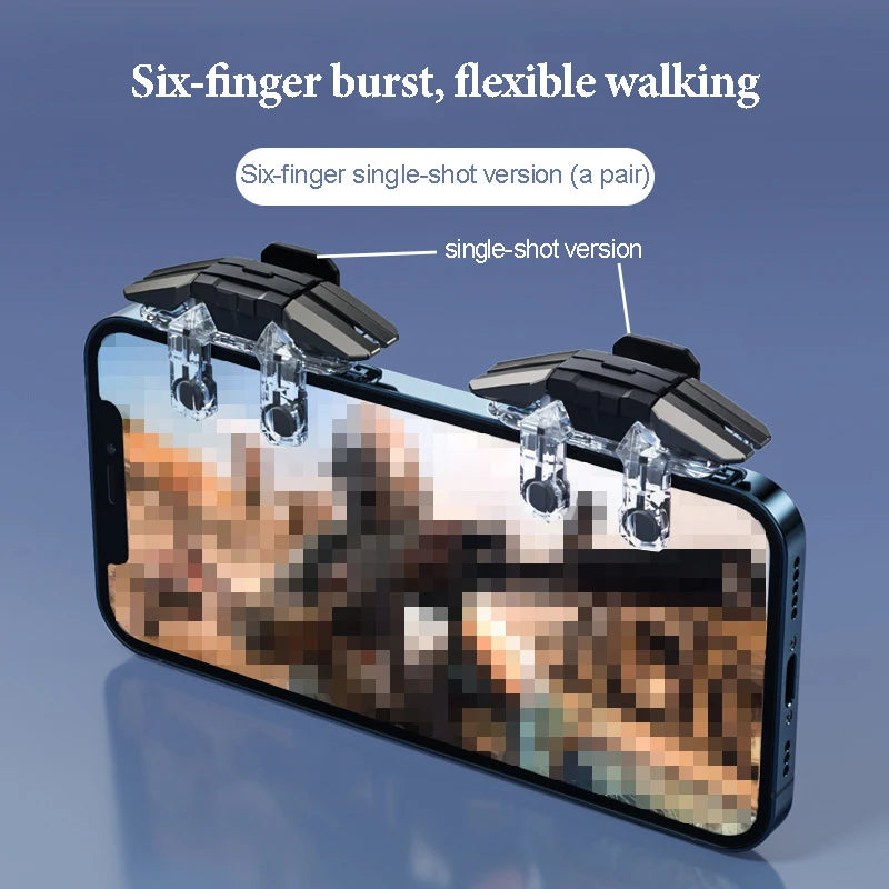 JS65 Six-fingered Chicken-eating Artifact for mobile phone Auxiliary Gun Shooting and Peace Pulse Repetition Game handle Peaceful Pleasures Health and Wellness Physical click