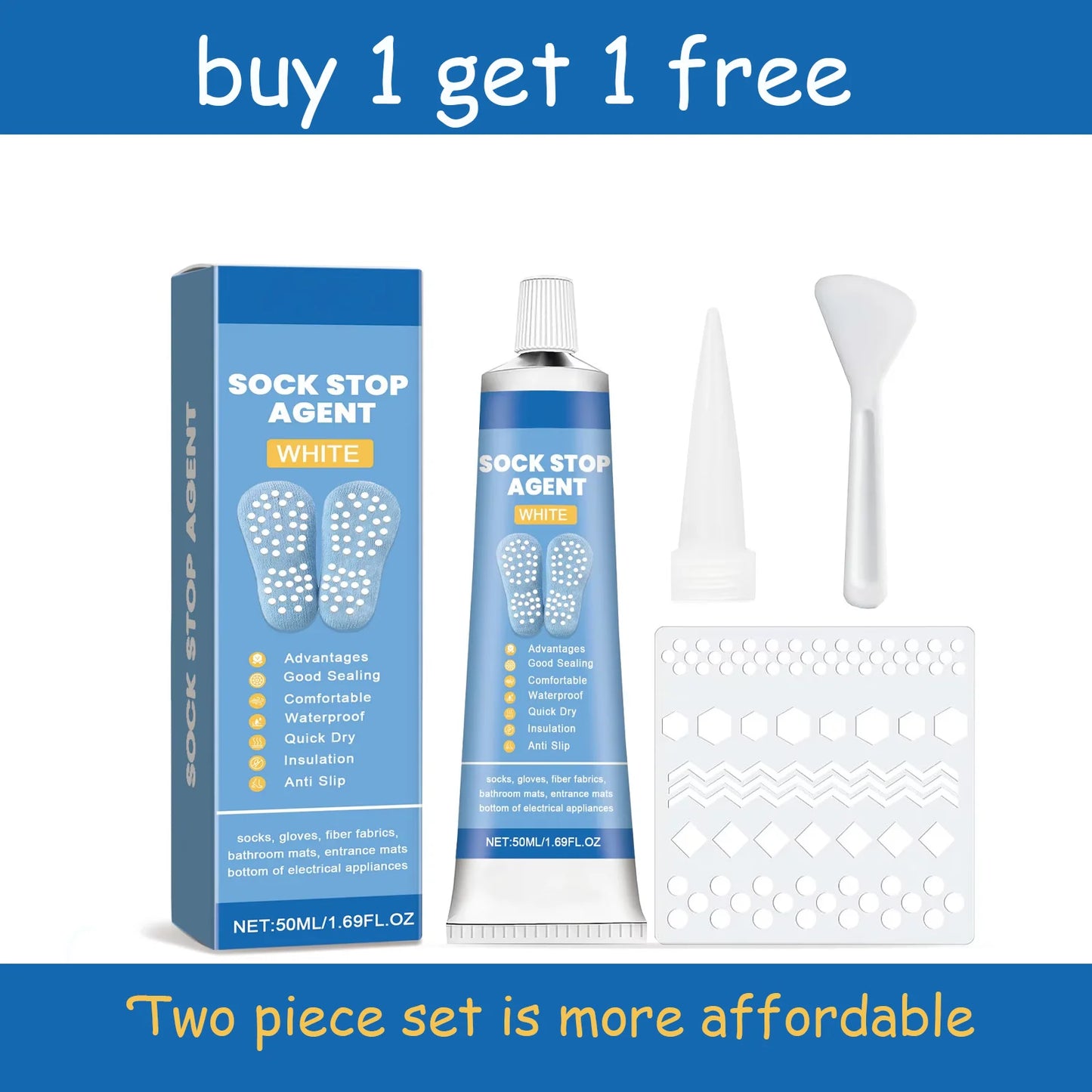 Sock Stop Non-Slip Silicone Glue – Heel & Sole Protector 50ml