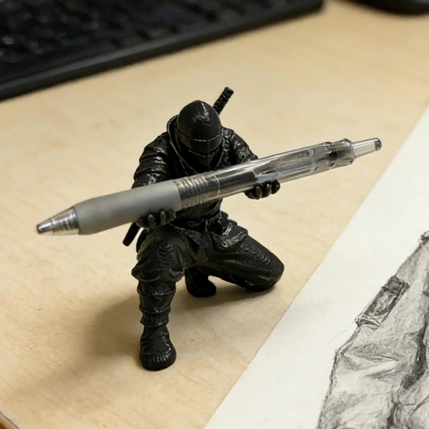 Cool Ninja Pen Holder | 3D Printed Desktop Organizer Gift Desktop Pen Holder Peaceful Pleasures Health and Wellness