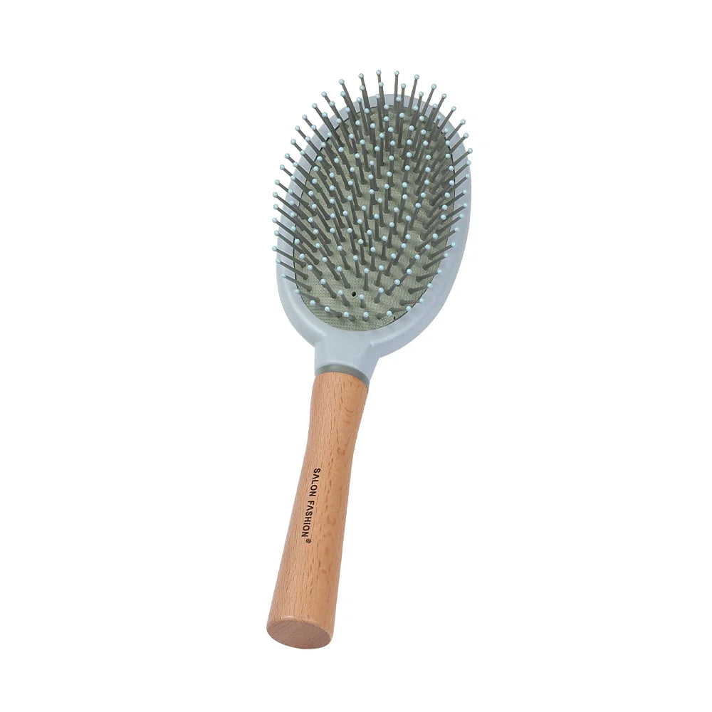 Wooden Handle Anti-Static Air Cushion Hair Brush & Comb