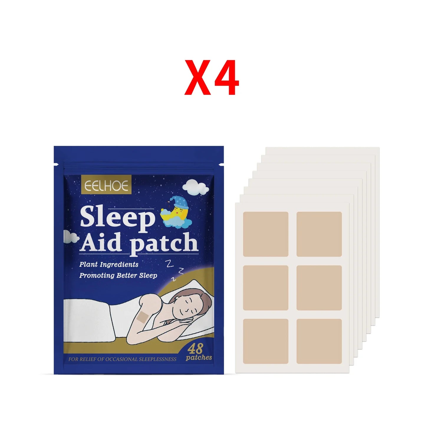 EELHOE Sleep Patches – Restful Sleep & Dark Circles 48pc