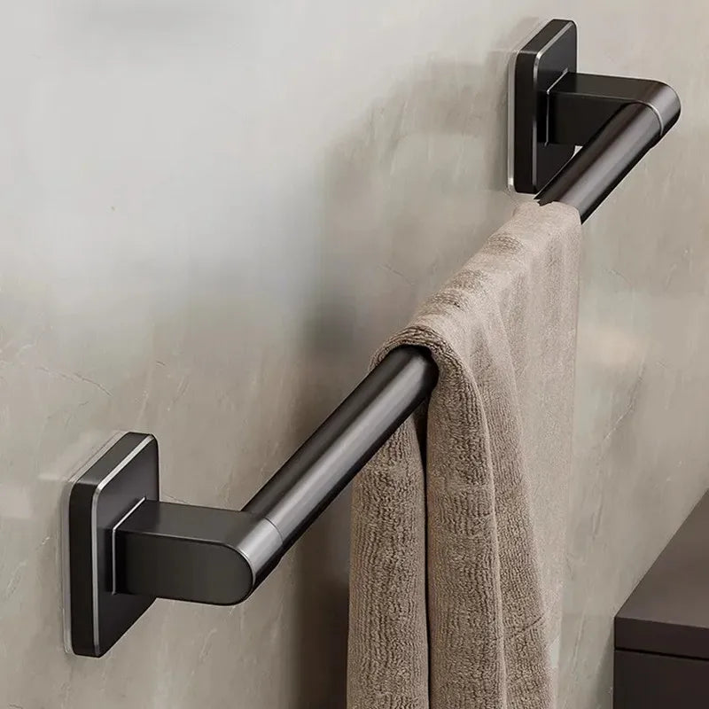 No-Drill Suction Cup Towel Bar | Wall Mount Aluminum Rack