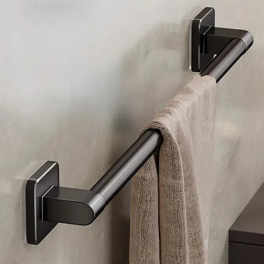 No-Drill Suction Cup Towel Bar | Wall Mount Aluminum Rack Wall Mount Towel Bar Peaceful Pleasures Health and Wellness