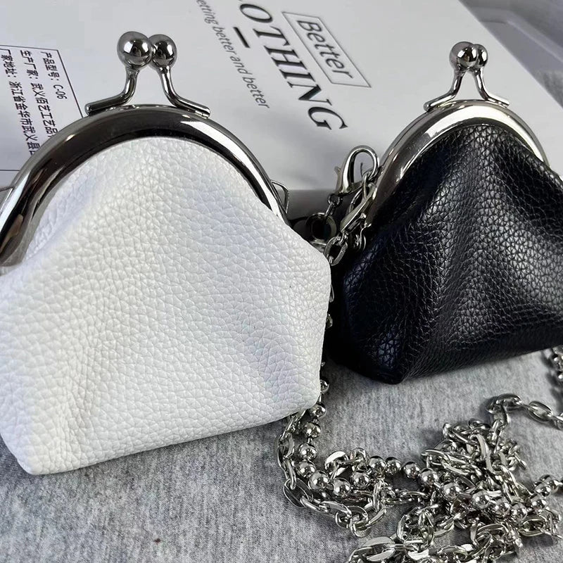 Women's Mini Chain Crossbody Bag – PU Leather Evening Shoulder Bag