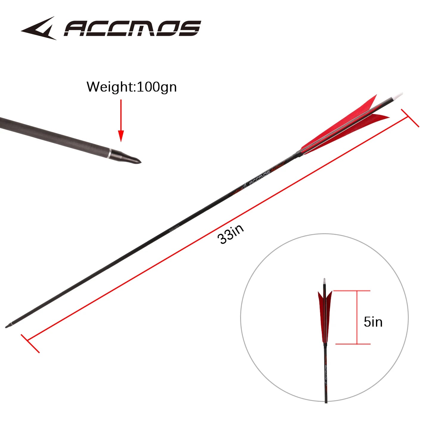 True Feather Arrow ID6 2 Pure Carbon Target Shooting Hunting Training