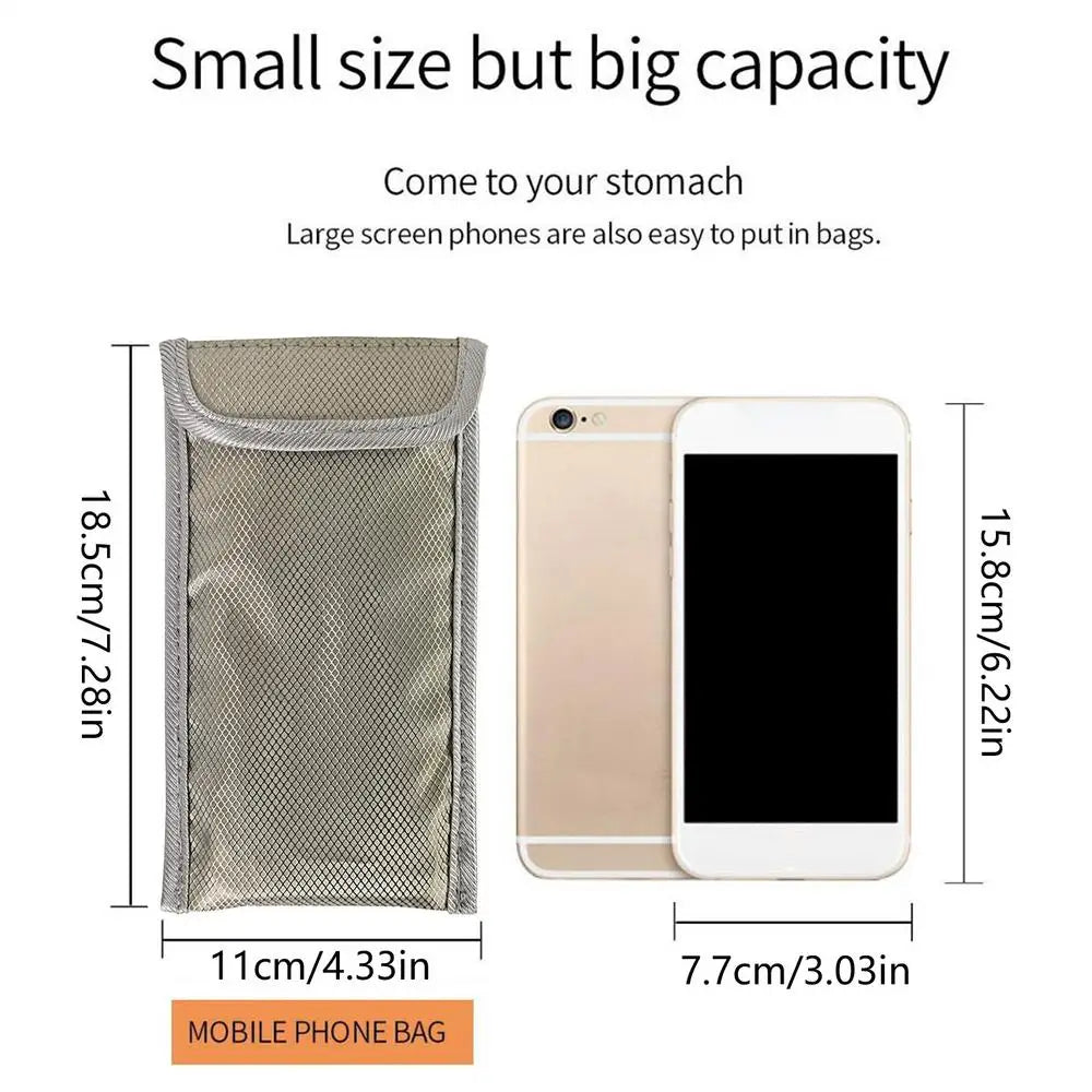 Faraday Bag for Phone up to 6.5", Signal Blocking Pouch with GPS RFID Shielding, Anti-Tracking Security Case Peaceful Pleasures Health and Wellness White