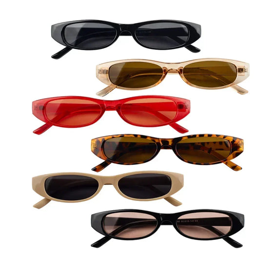 Vintage Rectangle Sunglasses Women Cat Eye Designer Ladies Small Frame Black Red Sun Glasses Brand Retro Skinny Eyewear Peaceful Pleasures Health and Wellness