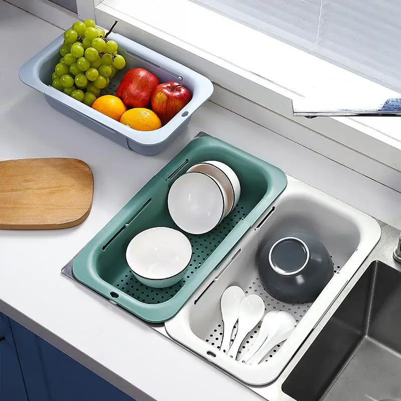Telescopic Sink Drain Basket | Food-Grade PP, Tool-Free Setup