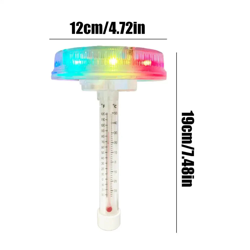 Pool Temperature Meter Floating Solar-Powered Easy To Read Water Gauge Pool Temperature Temperature Meter Floating With Colorful Peaceful Pleasures Health and Wellness China Mainland Red