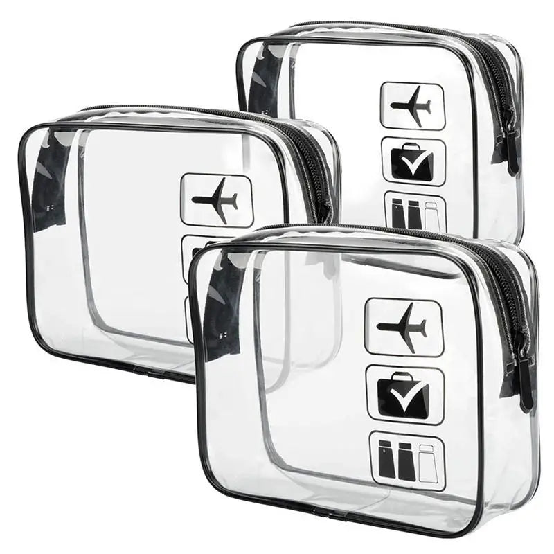 Transparent PVC Makeup Bag for Women Large Capacity Waterproof Handless Travel Toilet Bag Portable Storage Peaceful Pleasures Health and Wellness style A