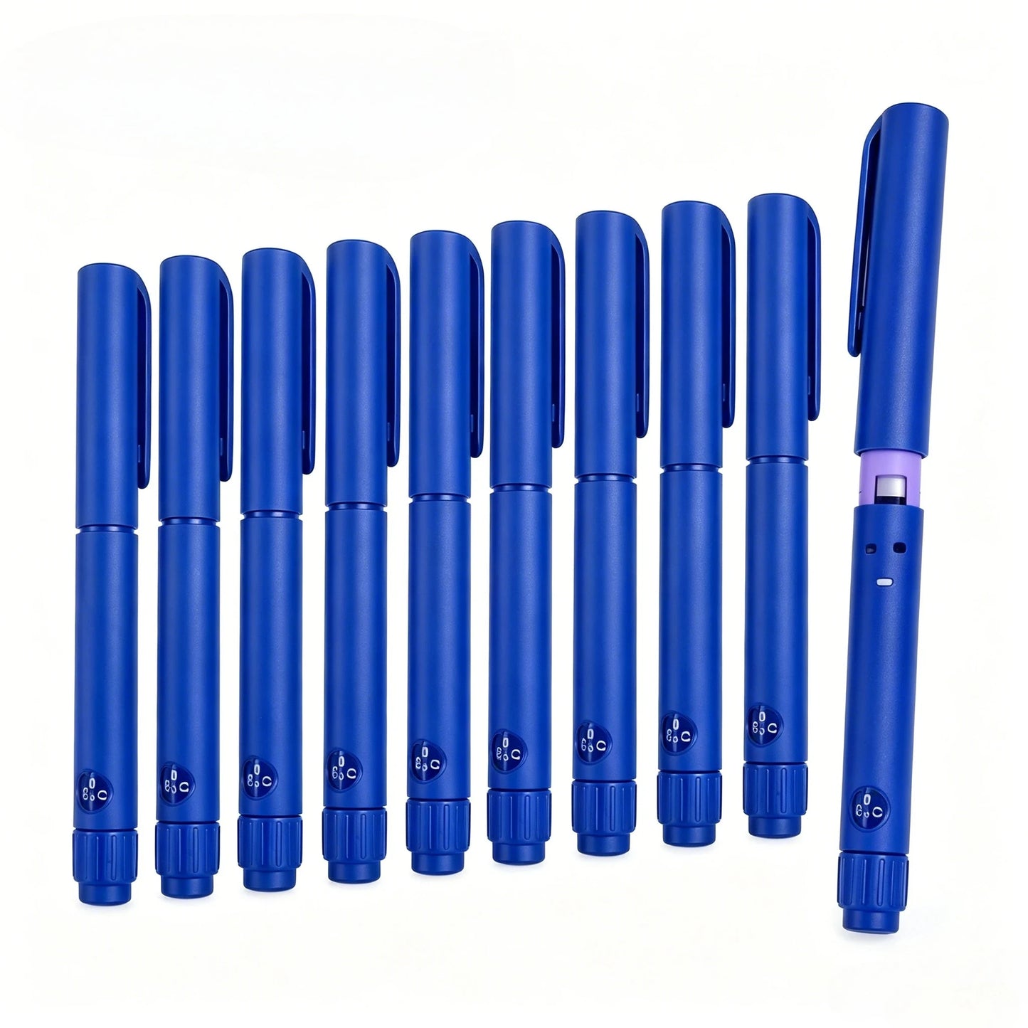 5/10PCS Rotary Push Disposable Sterile Insulin Injection Pens Adjustable Growth Hormone Dosage 60U Magic Beauty Injection Pen Peaceful Pleasures Health and Wellness 10 pens Blue