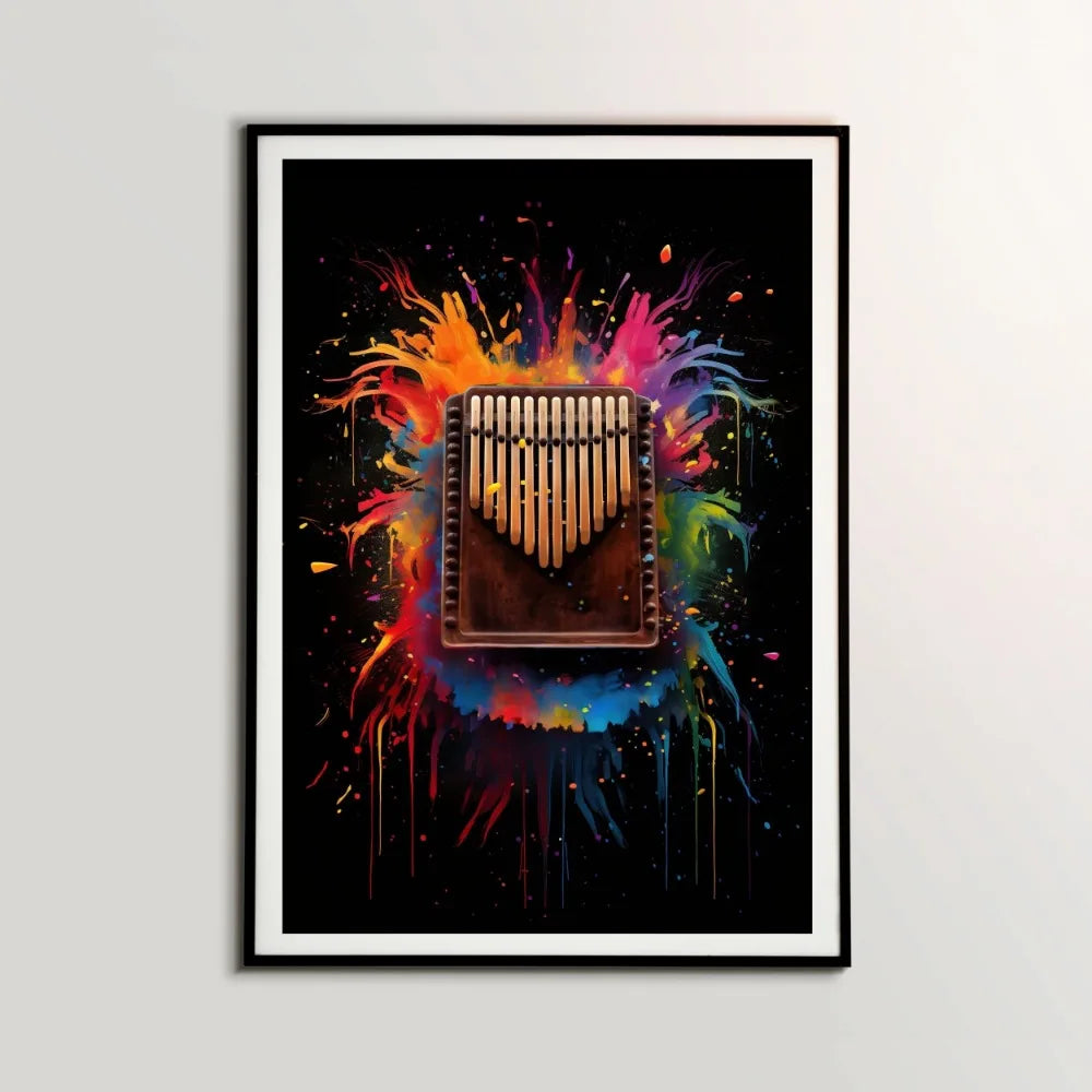 Musical Instruments Canvas Wall Art | Guitar Drum Saxophone Poster