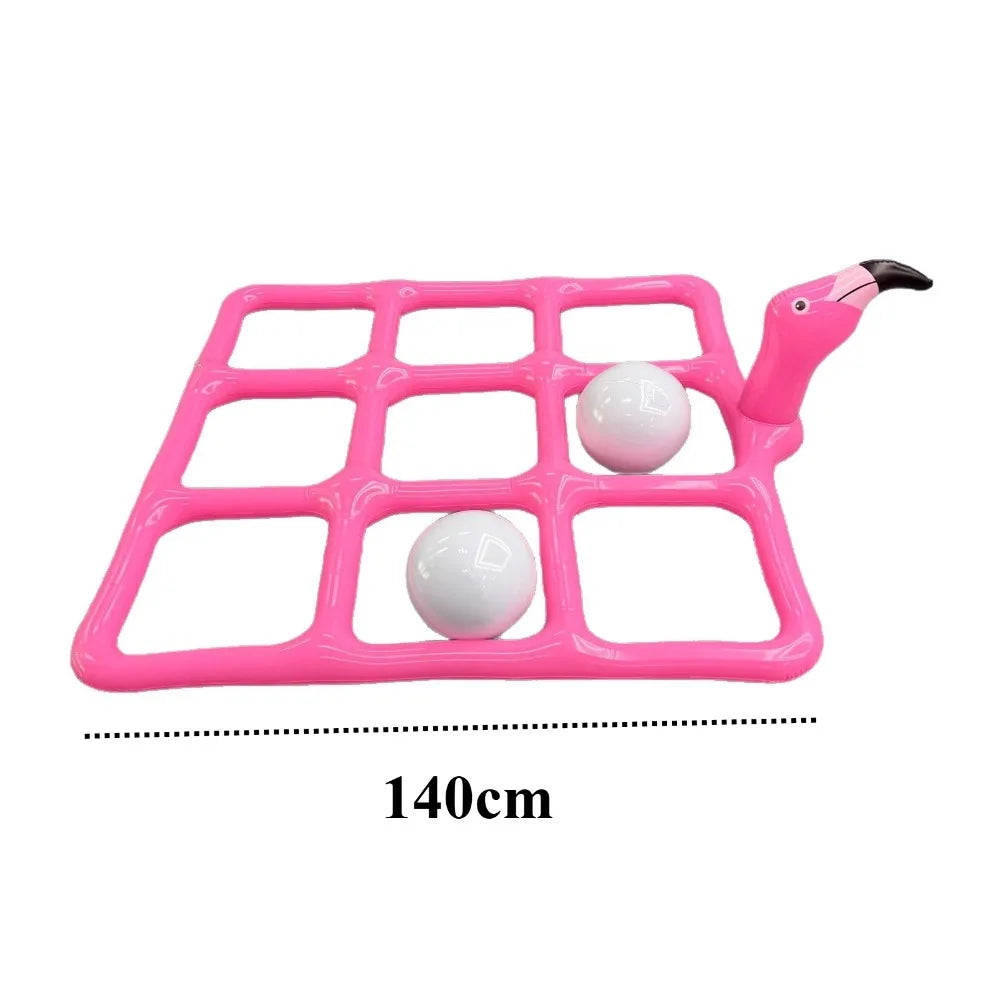 Flamingo Inflatable Tic-Tac-Toe Pool Game Set | Family Fun