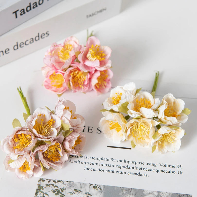 Artificial Silk Plum Blossom Flowers | Home & Party Decor