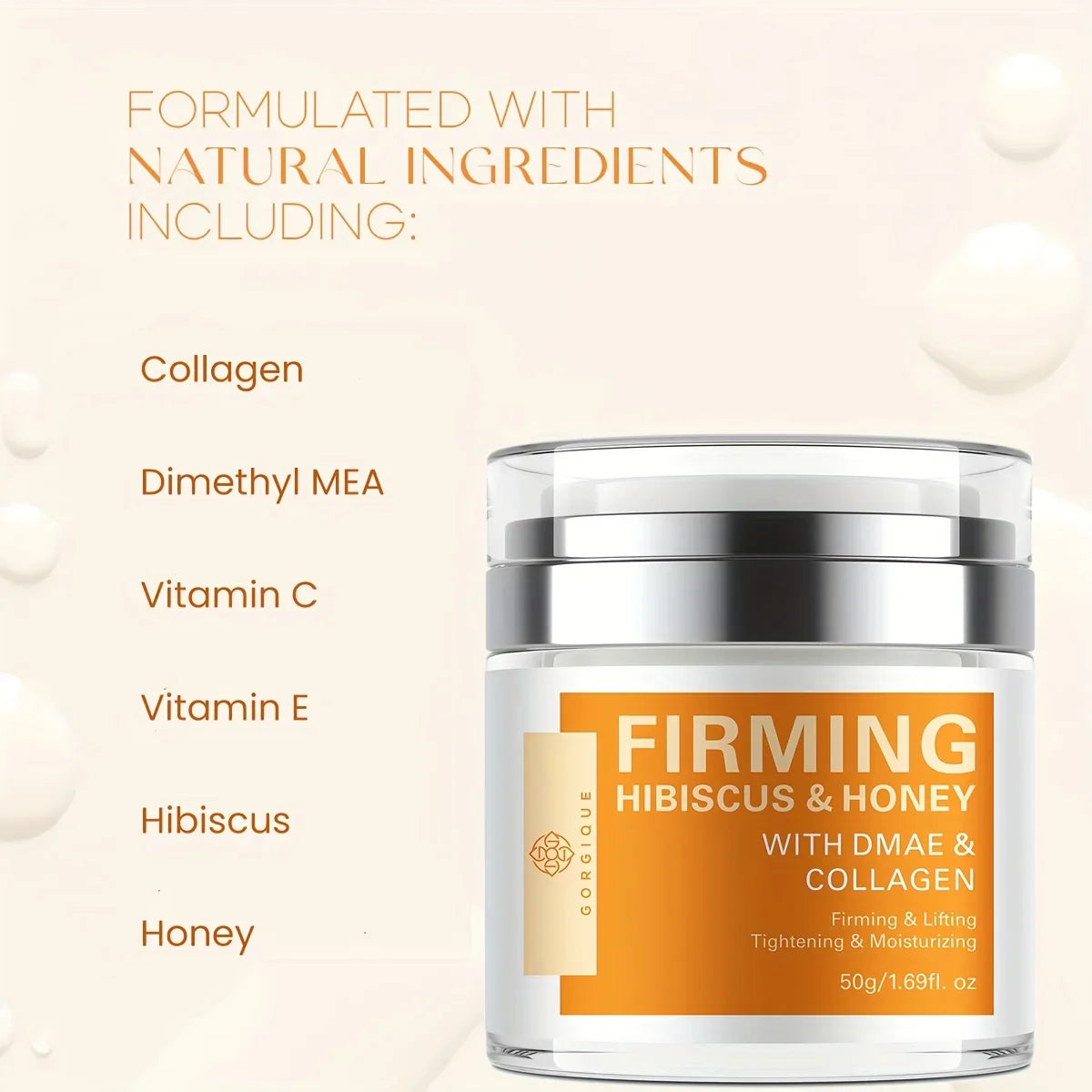 GORGIQUE Hibiscus & Honey Firming Cream | Skin Tightening