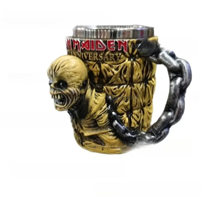 Iron Maiden 50th Anniversary Iron Maiden Coffee Cup Stainless Steel Mark Cup Decoration Peaceful Pleasures Health and Wellness