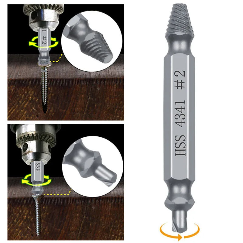 Screw Extractor Set – Stripped & Broken Bolt Remover HSS Peaceful Pleasures Health and Wellness