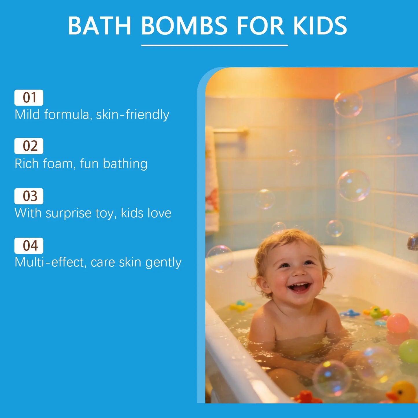 Bath Bombs with Hidden Toys – 6-Pack Fizzy Surprise Gift Set