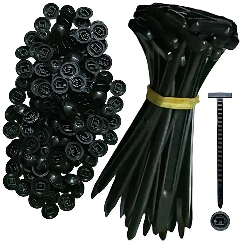 UV-Resistant Nylon Zip Tie Buckles – Self-Locking Car Cable Ties